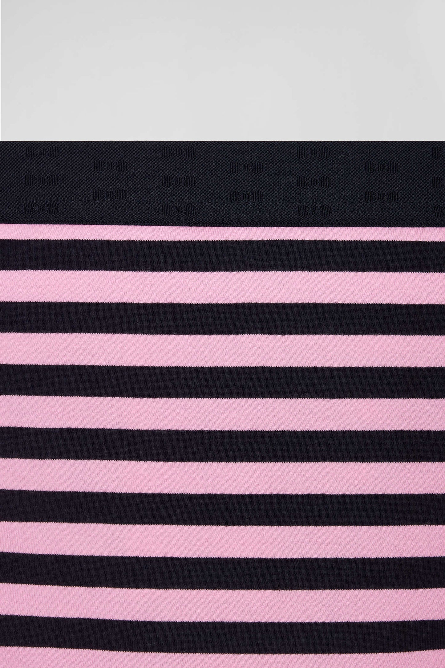 Navy blue and pink striped stretch cotton jersey brief