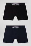 Lot de 2 boxers bleu marine et noir en coton stretch