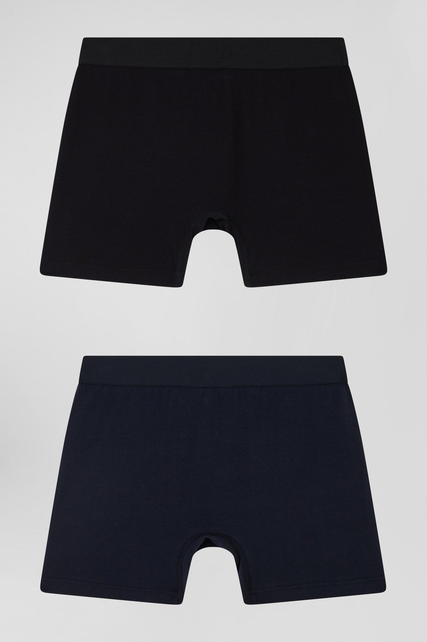 Lot de 2 boxers bleu marine et noir en coton stretch - Image 2