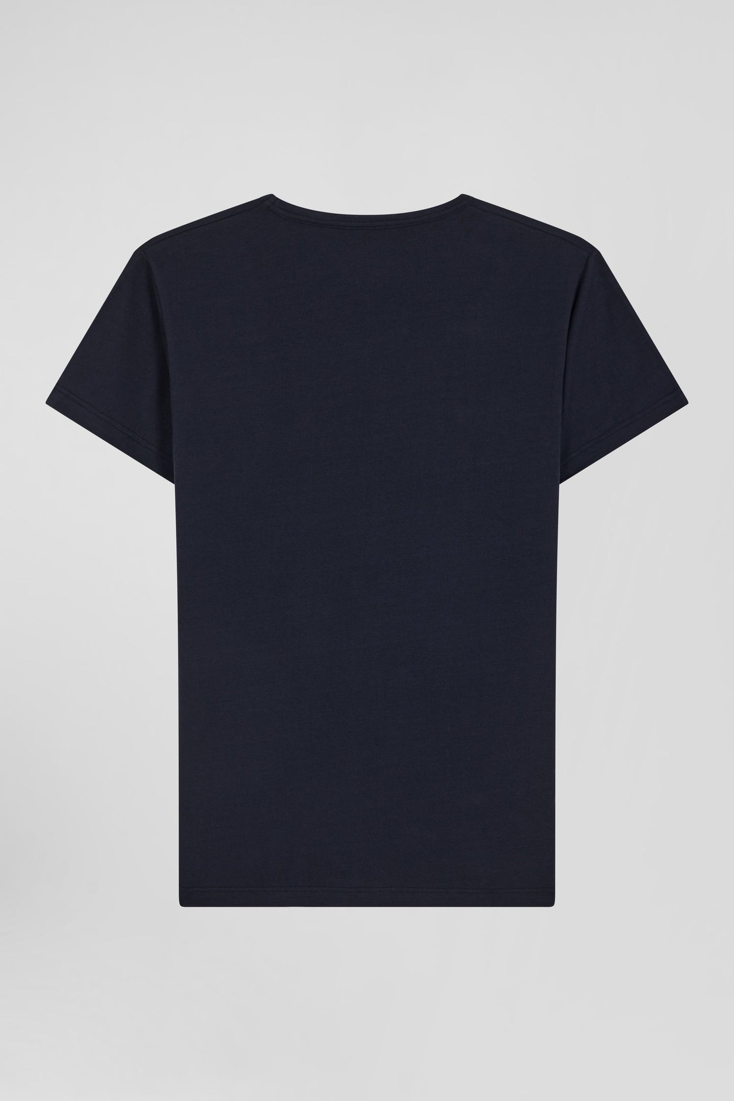 T-shirt en coton stretch bleu marine - Image 2