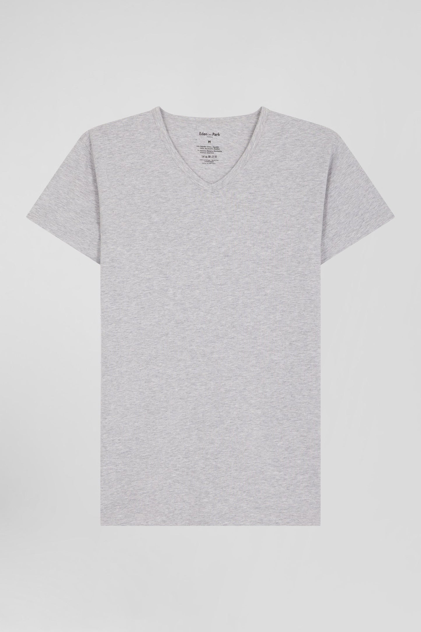 T-shirt en coton stretch gris - Image 1