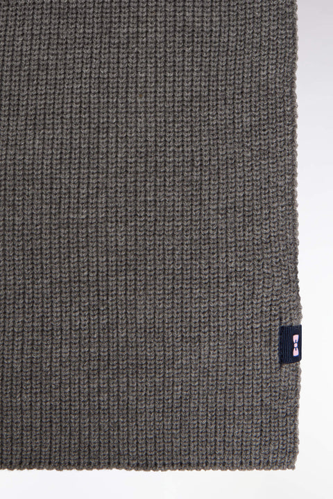 Dark grey cotton blend scarf - Image 2