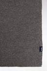 Dark grey cotton blend scarf