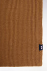 Camel cotton blend scarf