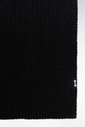Black cotton blend scarf