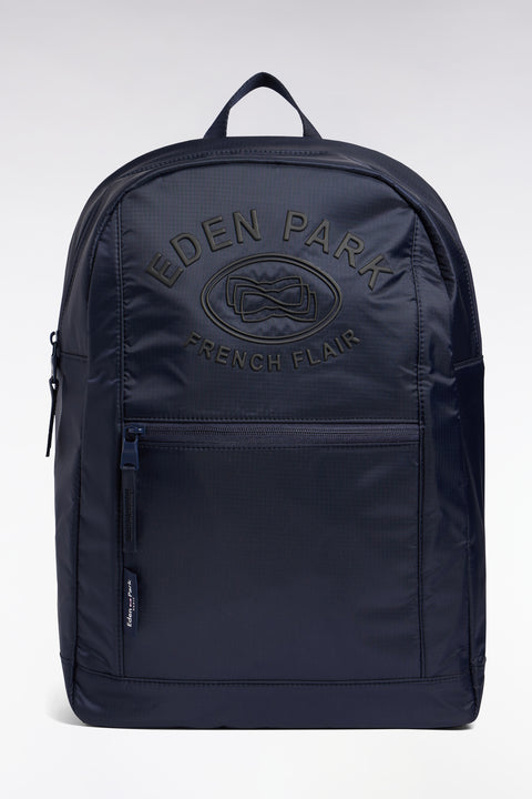 Sac à dos en toile reliefée marine - Image 1
