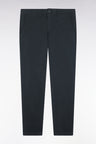 Pantalon chino sans plis en coton stretch vert bouteille