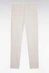 Pantalon chino sans plis en velours stretch écru
