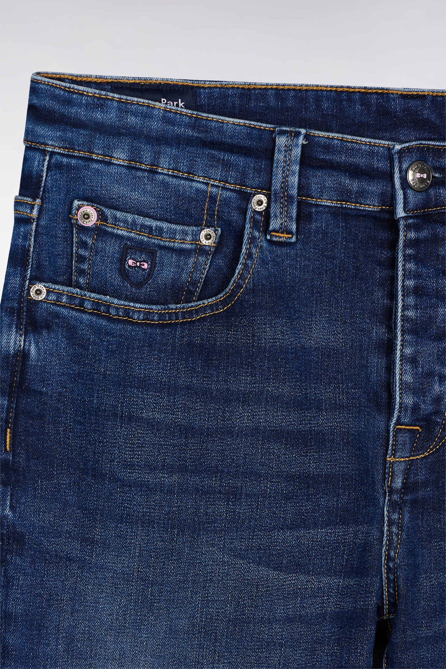 Jean 5 poches en denim stretch bleu coupe Slim