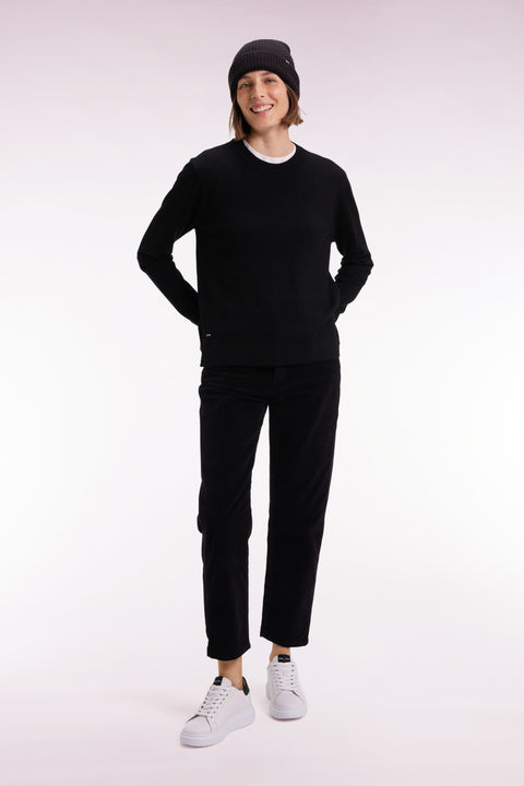 Pantalon 5 poches en velours côtelé noir - Image 3