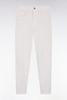 Pantalon 5 poches en velours côtelé écru