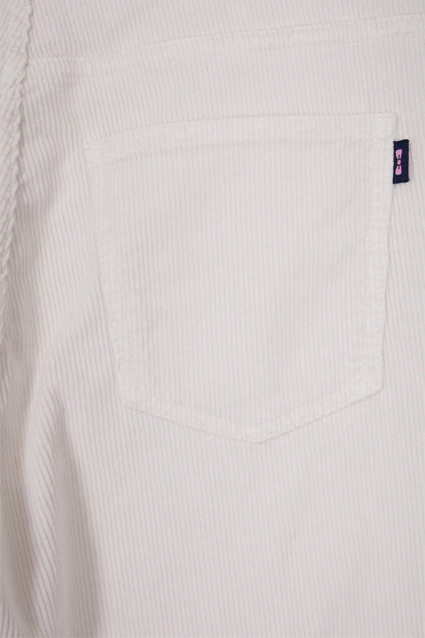 Pantalon 5 poches en velours côtelé écru