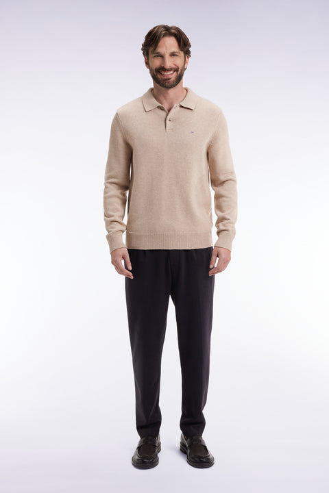 Double-faced jersey pants with black elastic waistband, Modern cut - Image 1