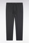 Elastic waistband pants in mottled grey, Modern cut