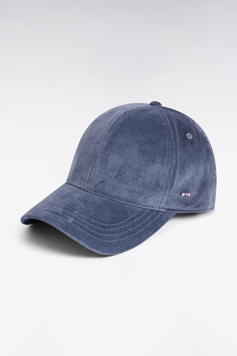 Casquette en velours côtelé grise - Image 1