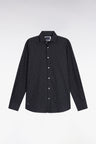 Chemise en coton bleu gris