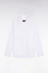 Relaxed fit shirt in white cotton poplin