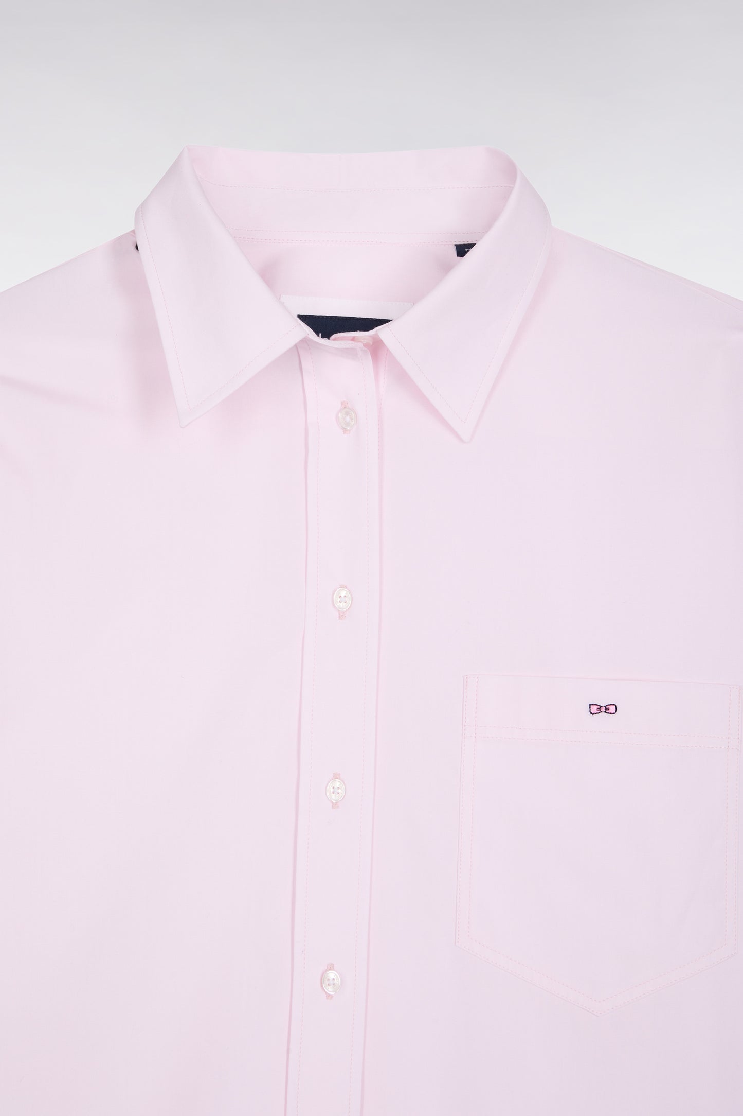 Chemise en popeline de coton rose coupe Oversized