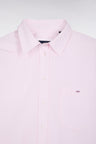 Chemise en popeline de coton rose coupe Oversized
