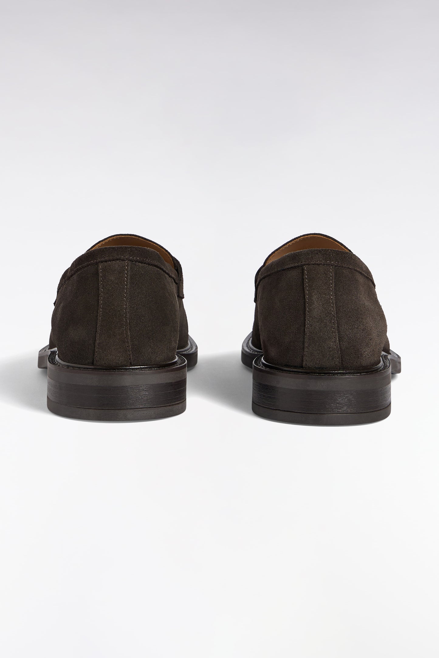 Brown suede loafers