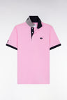 Polo XV de France manches courtes en coton rose coupe droite
