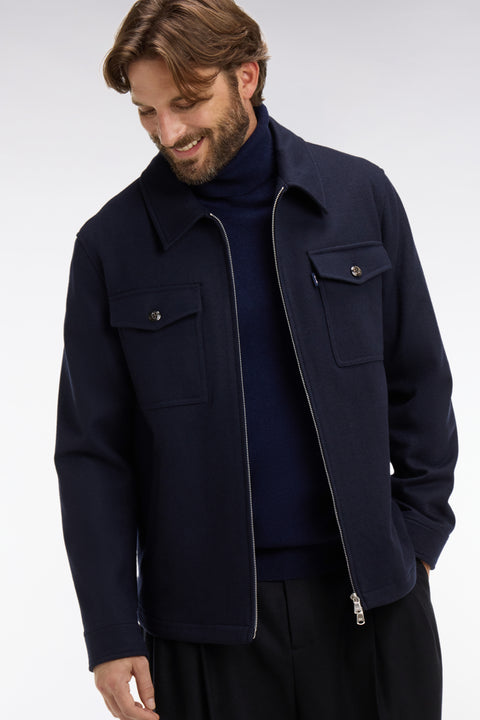 Surchemise en laine et coton - Image 1