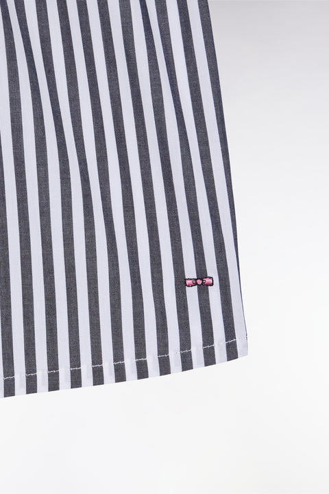 Cotton poplin briefs with striped dial - Image 2