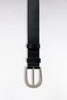 Black smooth leather belt