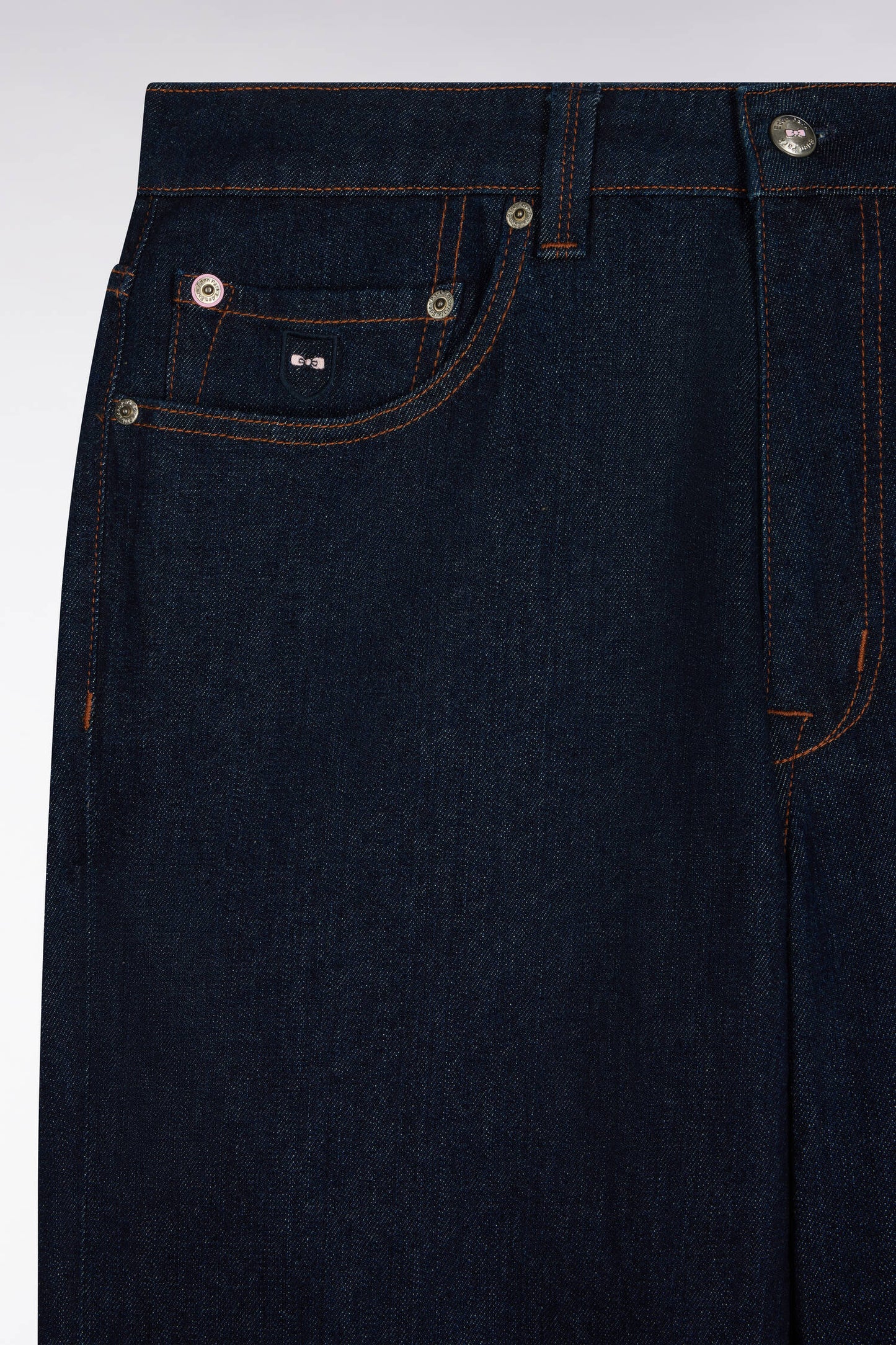 Jean en denim brut bleu coupe regular