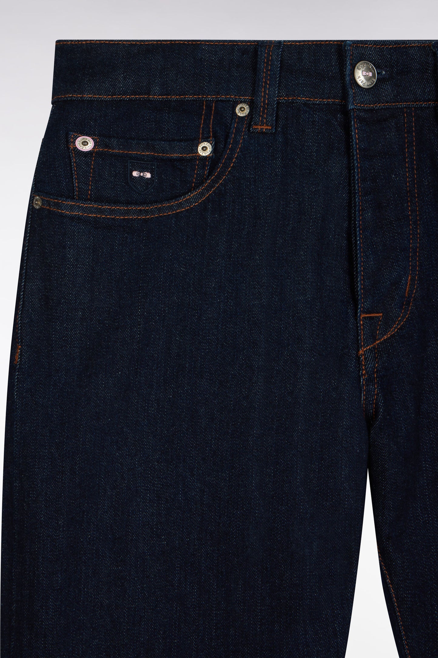 Jean en denim stretch bleu brut coupe regular
