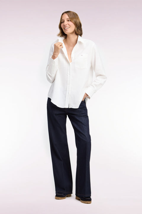 Jean évasé en denim brut coupe regular - Image 1