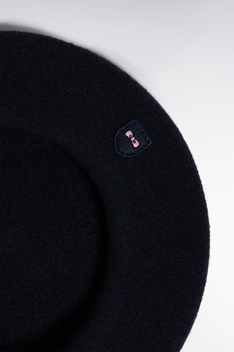 Béret en laine vierge marine - Image 2