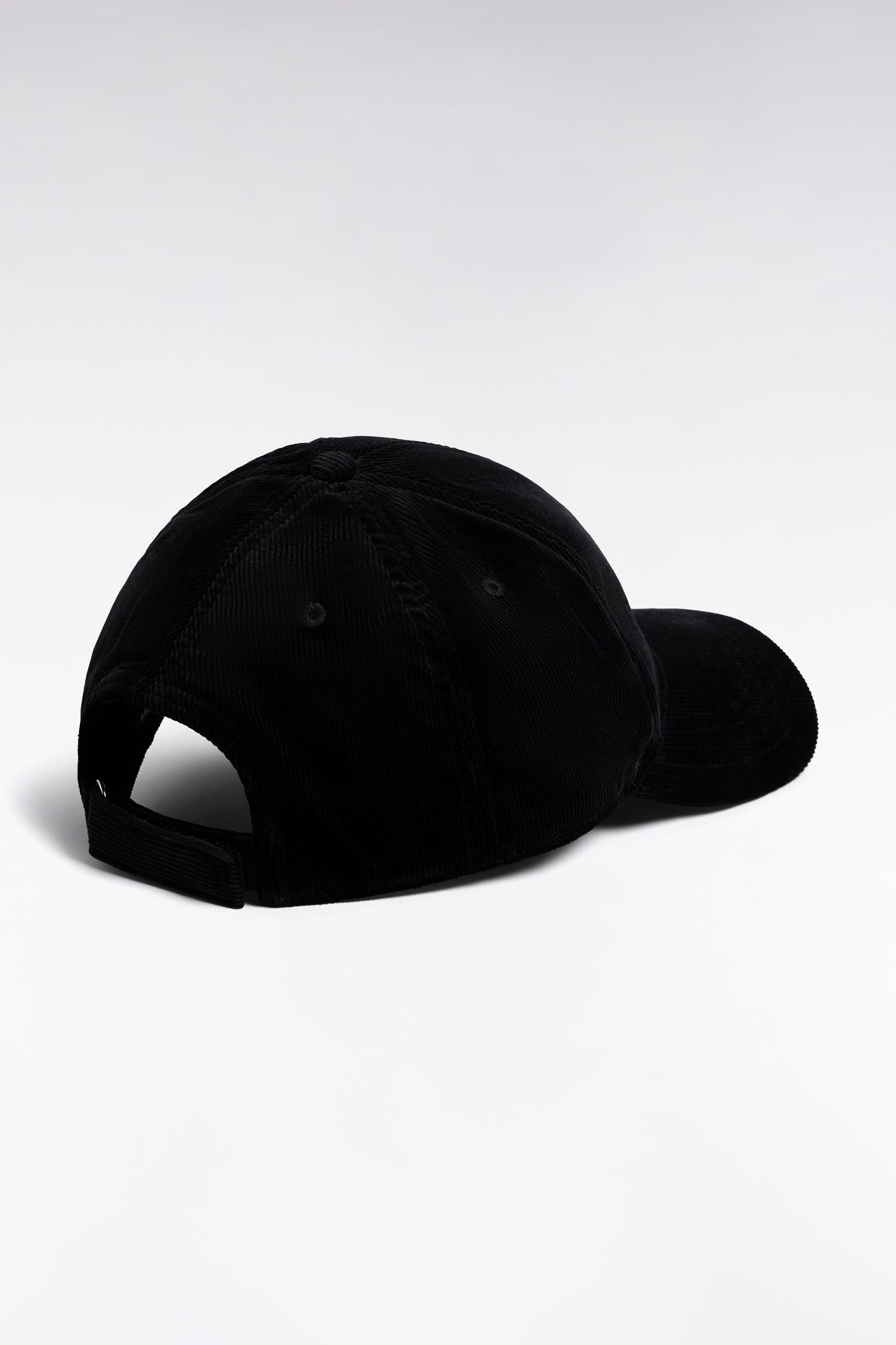Casquette en velours côtelé noir