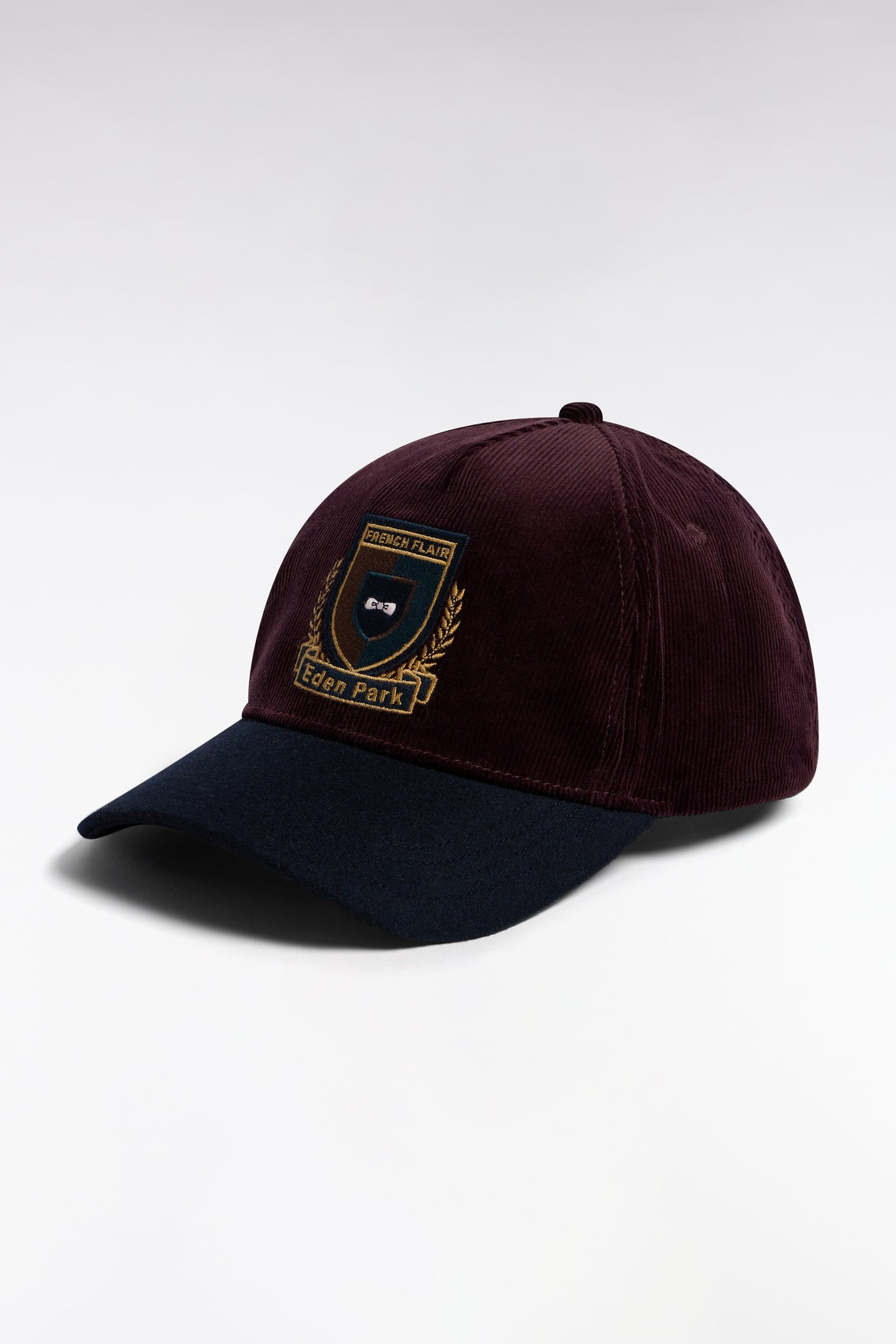 Casquette bimatière marron écusson Eden Park