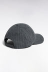 Gray striped woolen cloth cap