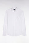 Plain white cotton straight cut shirt