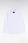 Relaxed fit white cotton shirt with patch pockets