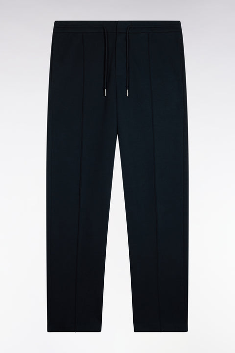 Unisex joggers in navy heather loose fit interlock - Image 2