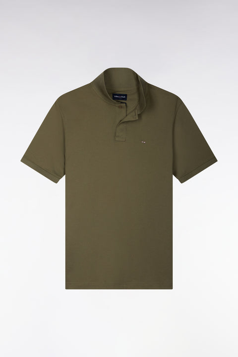 Polo manches courtes en coton Pima kaki coupe droite - Image 2