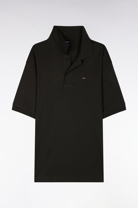 Polo unisexe manches courtes en coton interlock kaki - Image 3