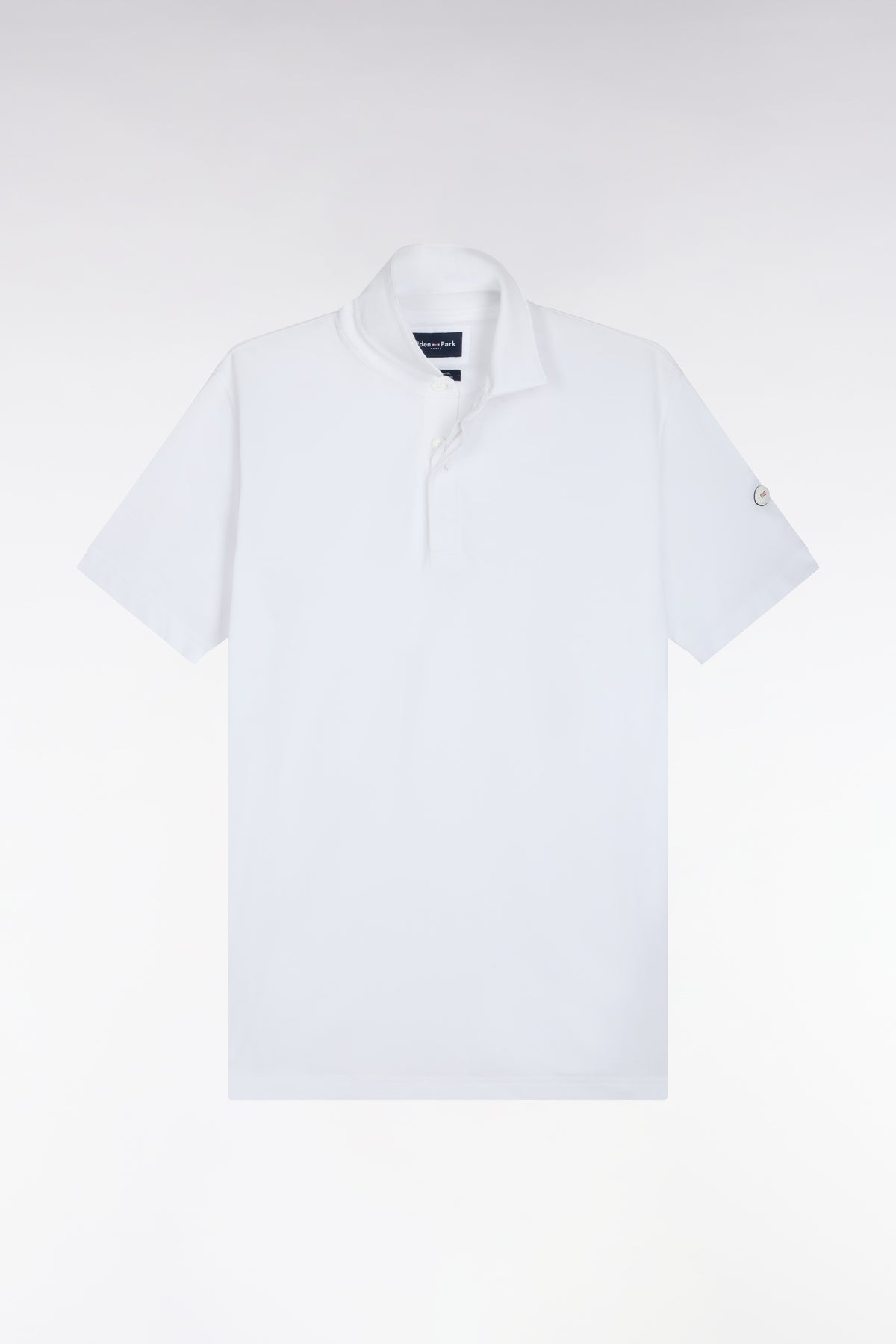 Polo golf manches courtes blanc coupe droite