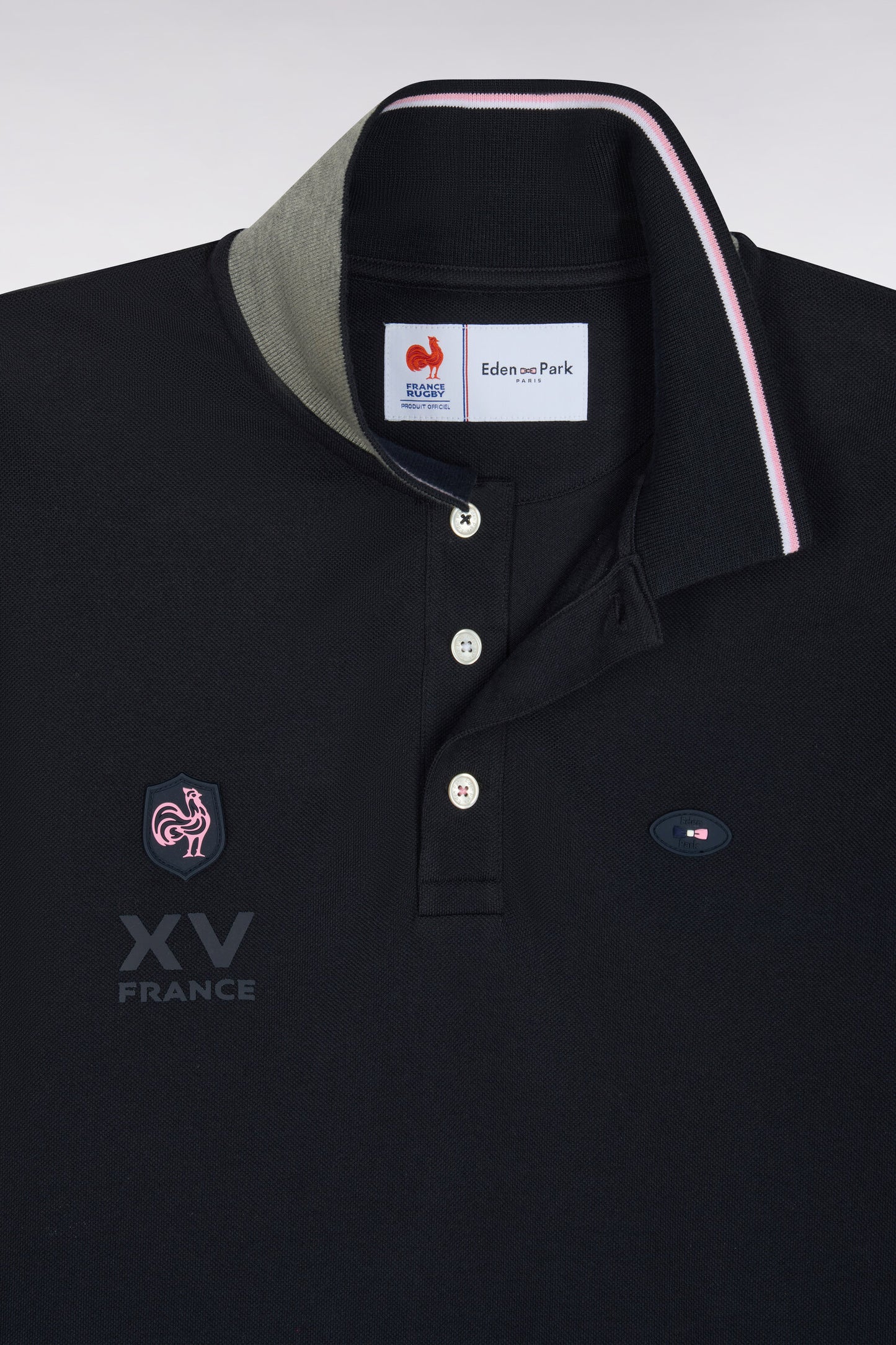 Polo manches courtes marine XV de France coupe droite