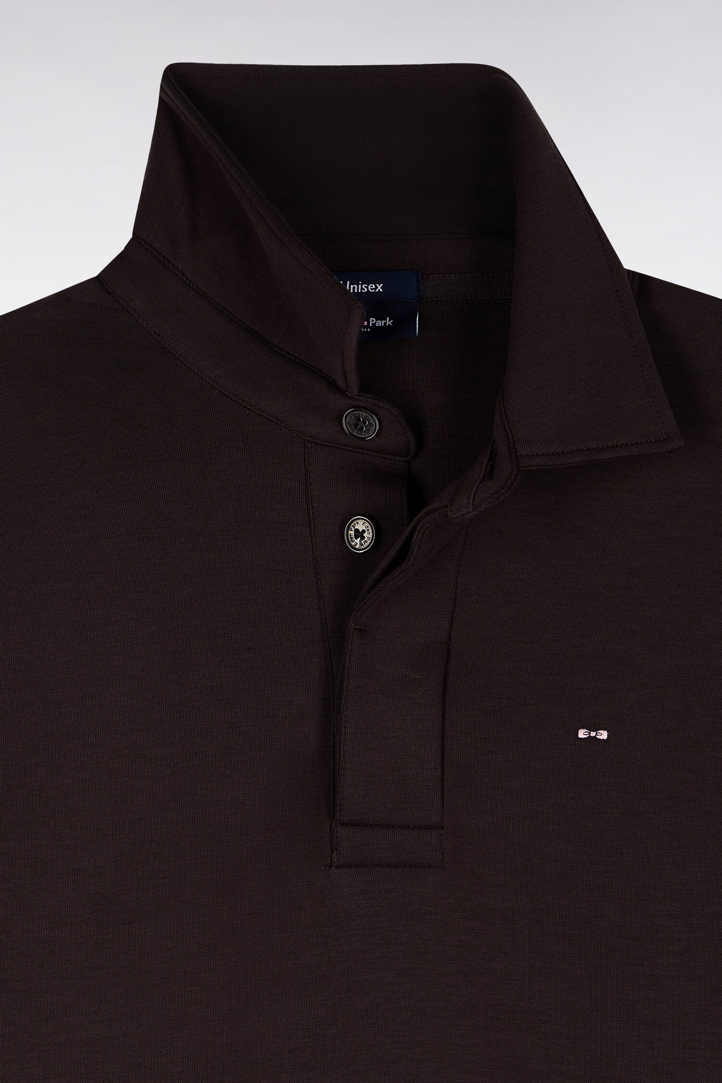 Sweatshirt unisexe à col maillot en interlock de coton marron