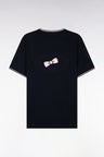 Short-sleeved navy straight-cut t-shirt