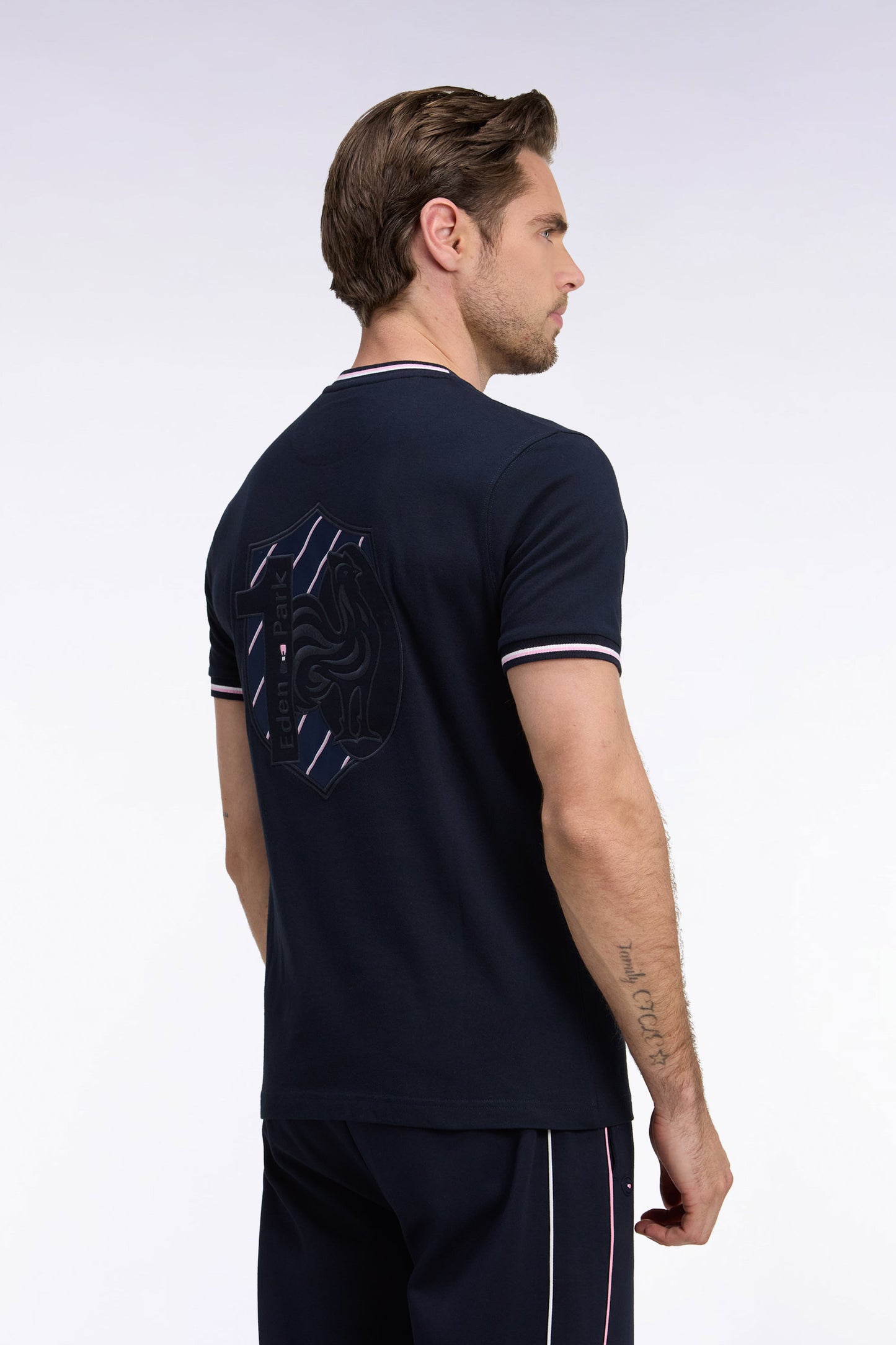 T-shirt manches courtes marine XV de France coupe droite