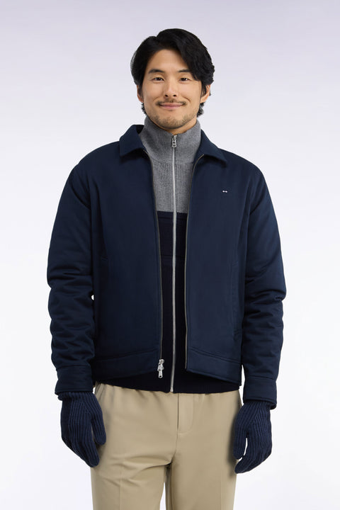 Blouson en coton stretch bleu marine - Image 3