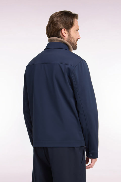 Navy technical nylon golf jacket - Image 3