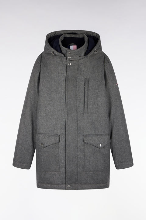 Gray flannel-style parka - Image 2