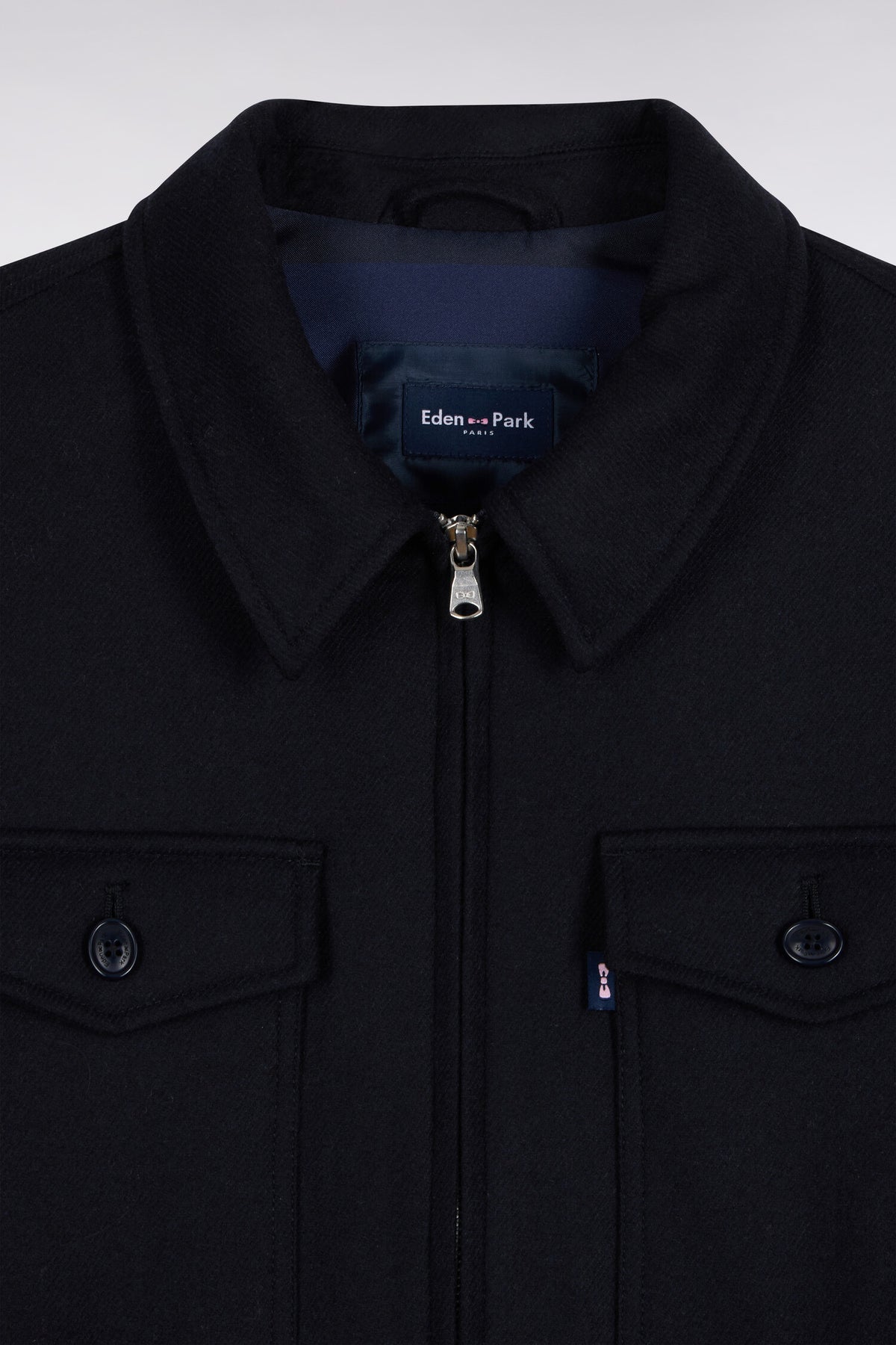 Navy patch pocket overshirt