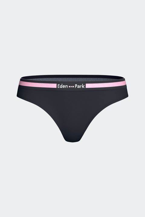 Tanga uni en coton stretch marine - Image 1